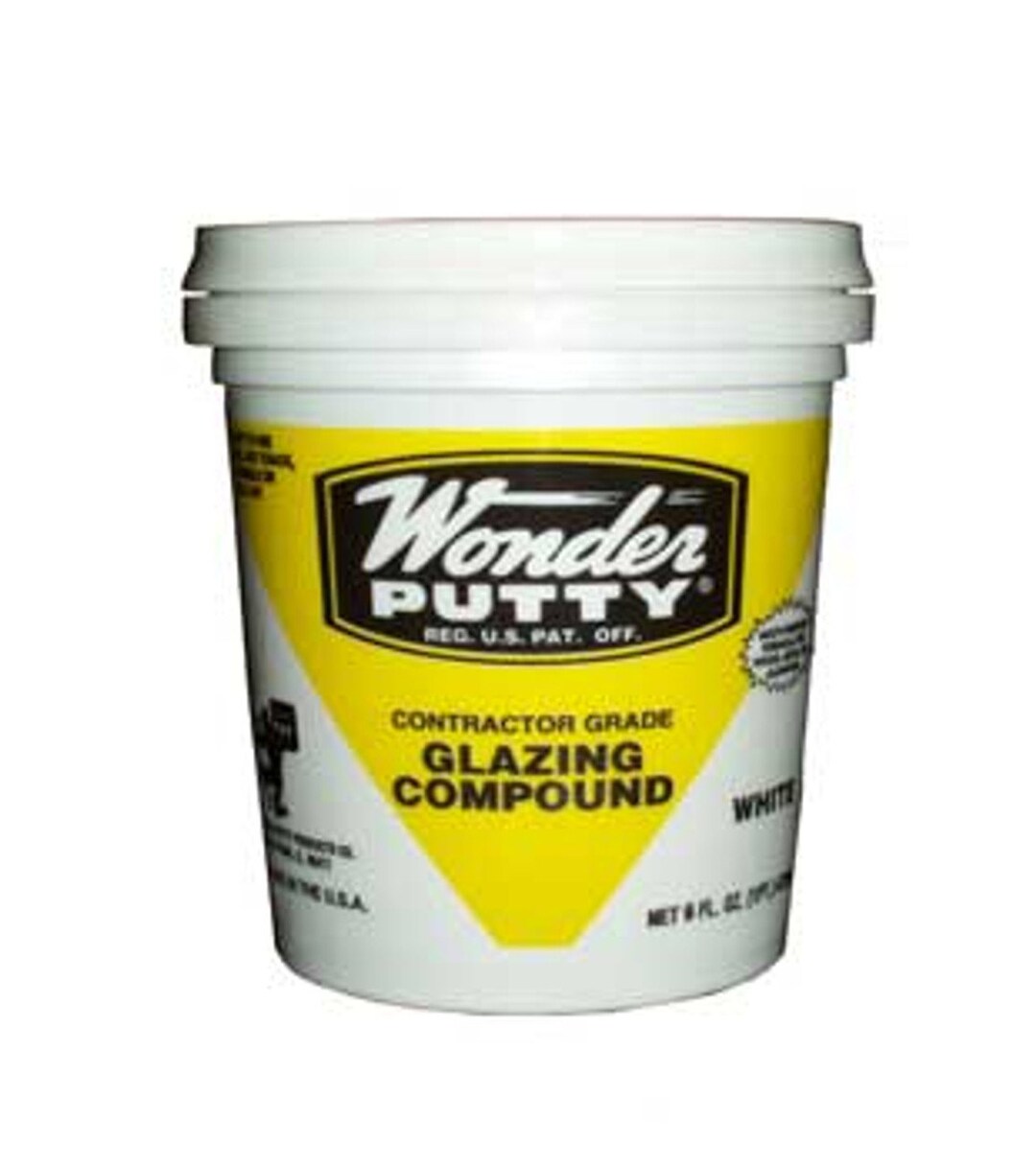 Wonder Putty Gray Glazing Compound for Stained Glass 1/2 Pint Cement