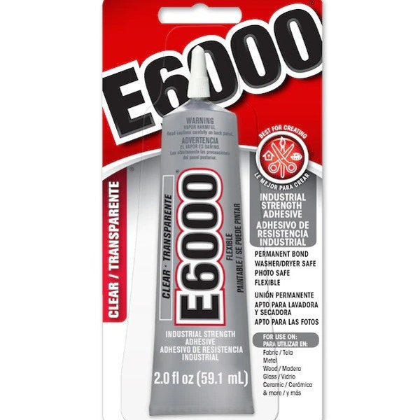 E-6000 Craft Adhesive 2 oz tube | Stained Glass Supplies | Stained Glass Mosaic | Mosaic Tools | Glue for Mosaic