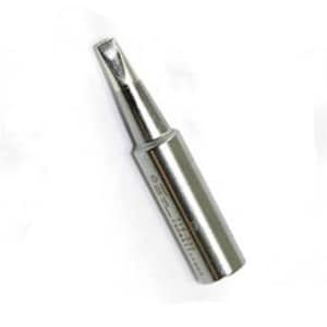 May include: A silver soldering iron tip with a beveled end. The tip is cylindrical with a slightly tapered body and a flat, angled end. The surface reflects light, and the item is set against a white background.