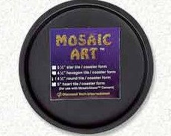 4'' Round Mosaic Coaster Form | Stained Glass Supplies | Stained Glass Mosaic | Mosaic Tools