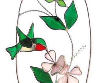 Precut Hummingbird Oval Ring Kit | Stained Glass Precut Kit | Beginner's Projects
