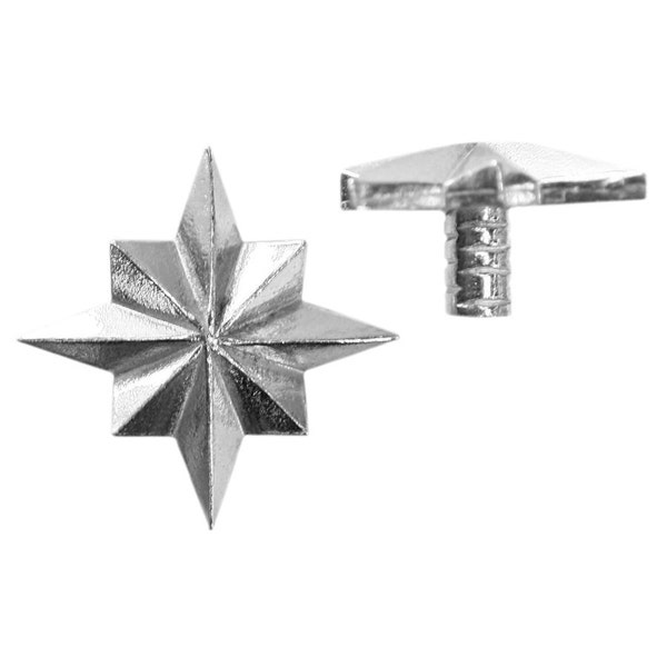Geo Astral 3/4" star Tile Tack in Silver pewter