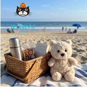 Jellycat Bartholomew Bear Junior Plush 7.9 in / 20 cm Soft Cream Teddy Stuffed Animal Cute Nursery Decor Baby Gift Collectible Toy