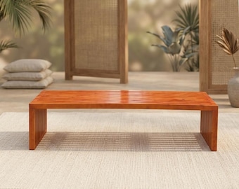 Minimalist Solid Wood Bench for Indoor & Outdoor Waterproof