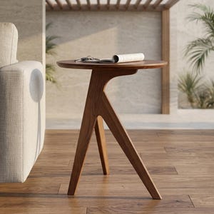 Solid Wood Laptop Table Sofa Side Coffee Table Japandi Low Tea Table