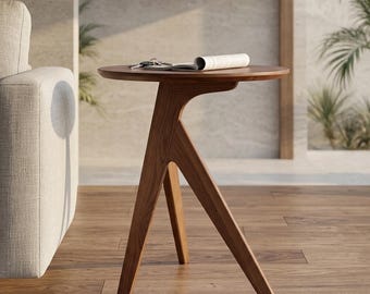 Solid Wood Laptop Table Sofa Side Coffee Table Japandi Low Tea Table