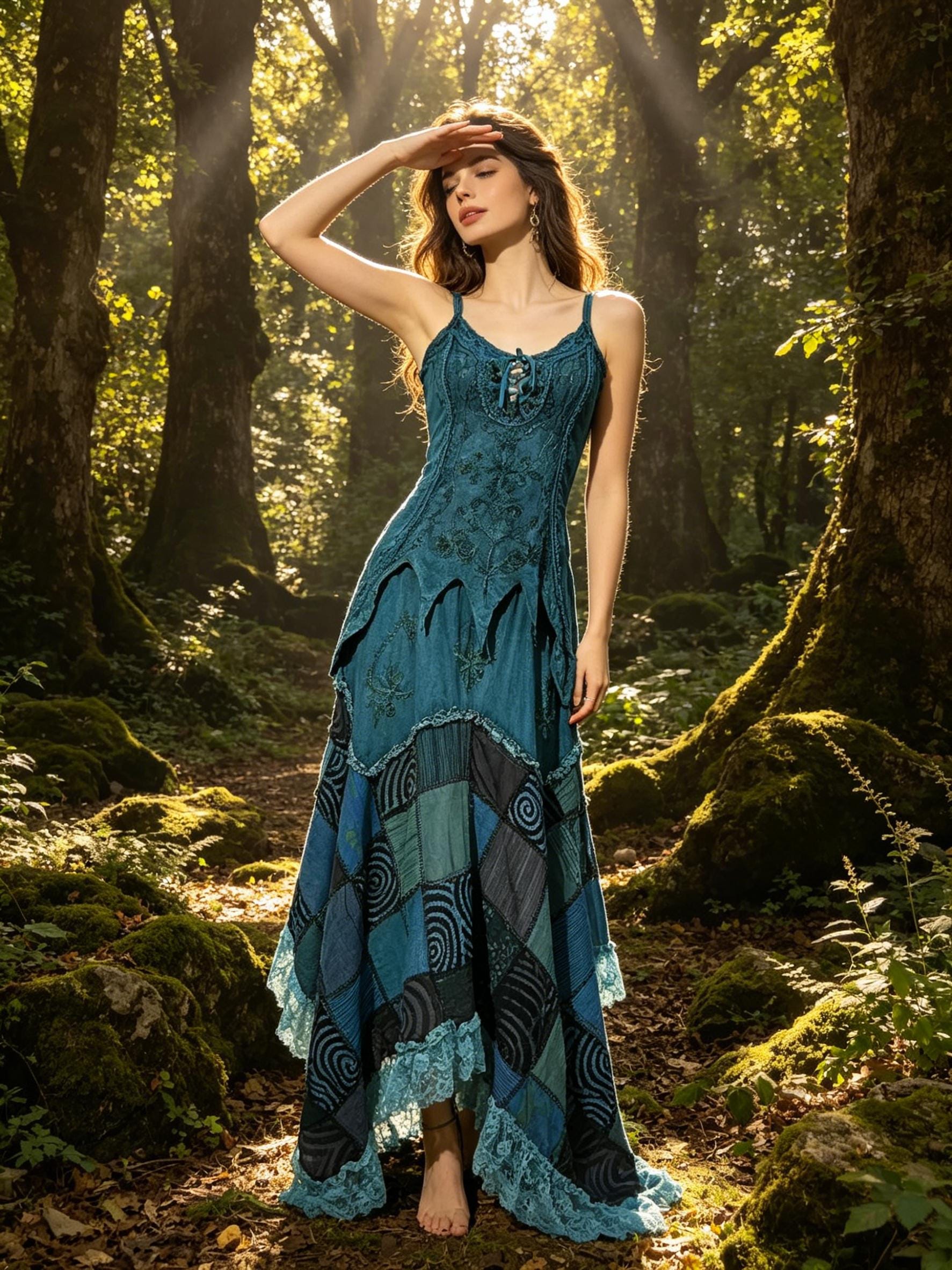 blue dress meaning in dreams Boho Maxi Dress Navy Blue Floral 