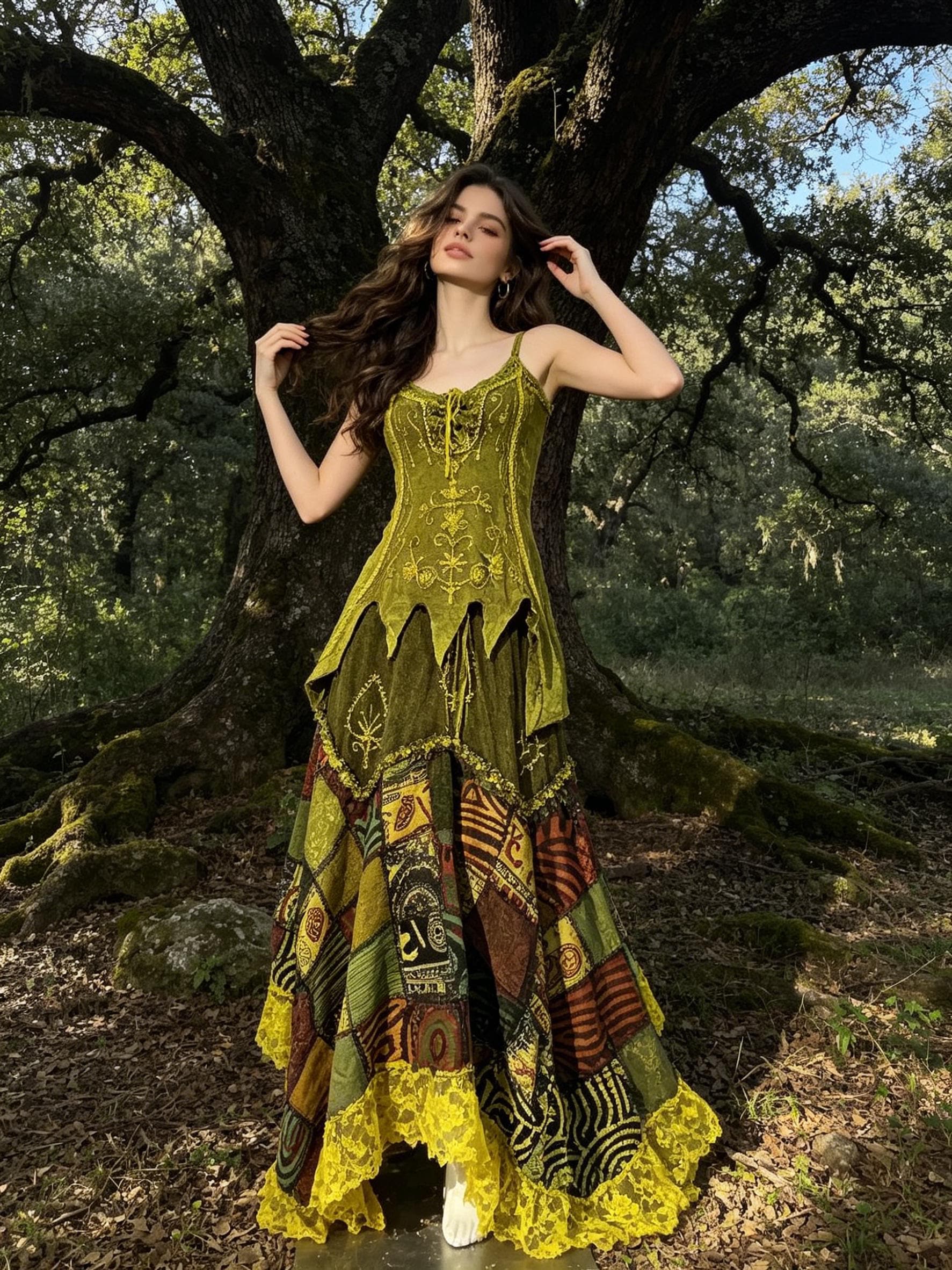 Yellow Embroidered Dress