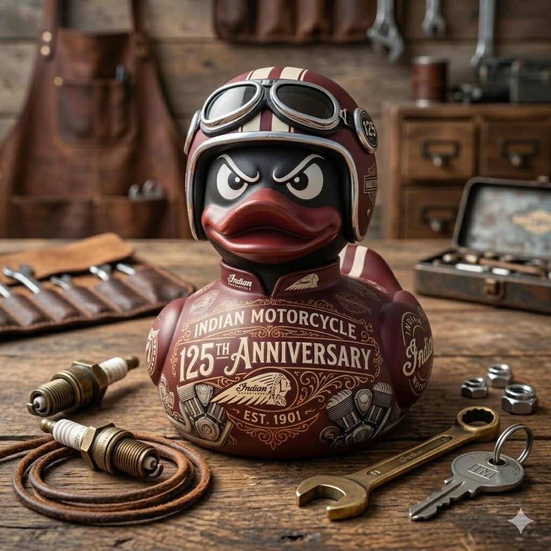 Indian Motorcycle 125th Anniversary Edition Rubber Duck, Handcrafted ...