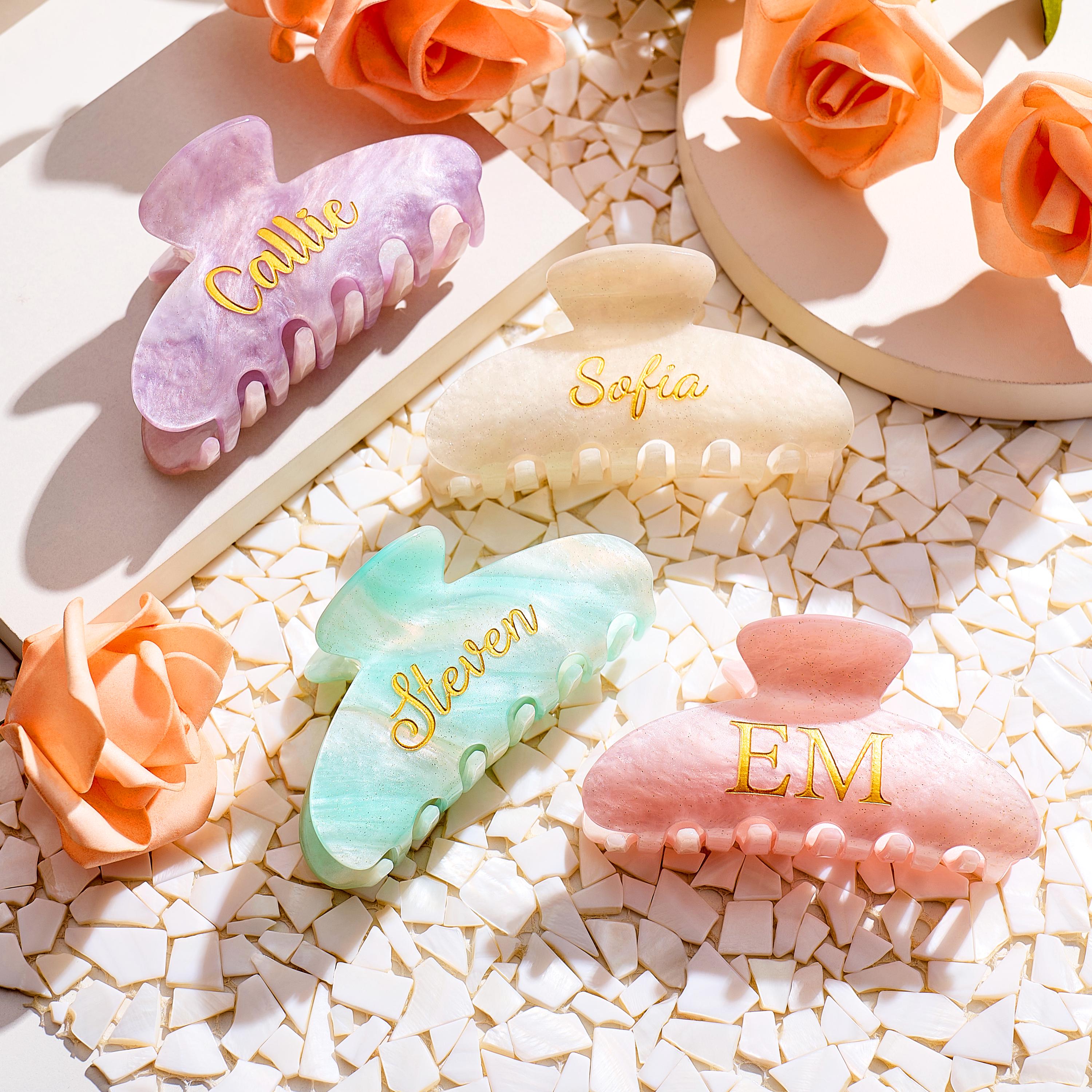 Personalized hair clip - Etsy 日本