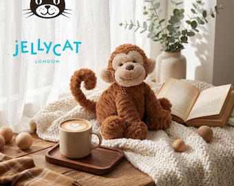 Jellycat Soft Monkey Plush Toy, 9" (23cm) Cute Brown Stuffed Animal, Baby Shower Gift, Nursery Decor, Comfort Toy, Mothers Day Gift
