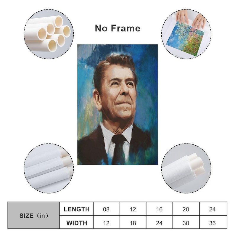 Ronald Reagan Portrait Painting On Canvas Wall Art Poster Picture Print Living Room Walls Decor Home Posters image 2