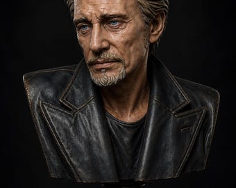 Johnny Hallyday/Estatua 3D/Archivo STL/Impresión digital/Busto