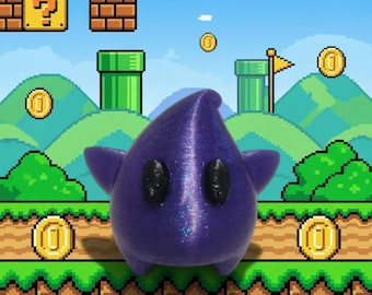 Luma impression 3D, super petit luma violet paillette, figurine 3d