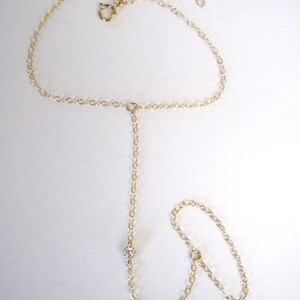 Slave Bracelet Hand Chain // Delicate 14k Gold Filled Chain With Tiny ...