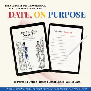 Date Like You Mean It  Dating Workbook | Clear-Coding No Mixed Signals | Self-Discovery Journal for Singles | Printable Dating Questions PDF