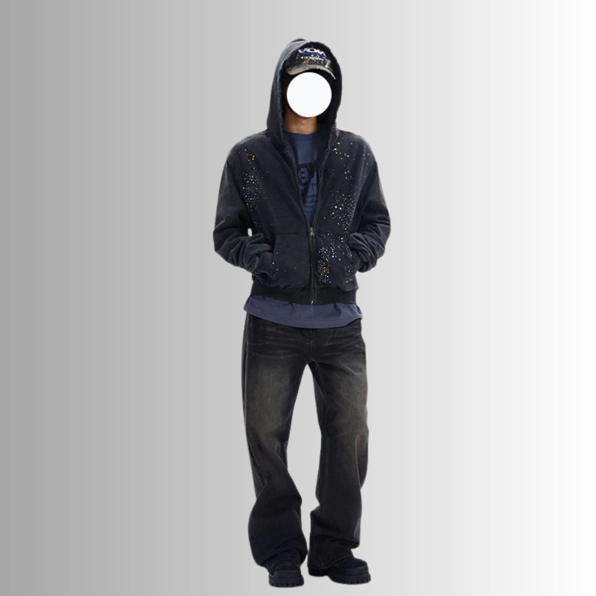 Sp5der hoodie rhinestone - Etsy 日本