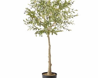 6 FT kunstmatige olijfboom binnen decor, faux olijfplant in pot, realistische hoge nep boom, woonkamer hoek decor, modern huis esthetiek