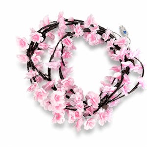 190CM Cherry Blossom LED Branch Lights USB 8 Modes Wall Decor, Pink Sakura Fairy Lights, Bedroom Wedding Romantic Home Decoration