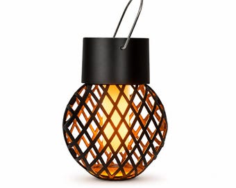Lanterna solare da appendere per esterni, lanterna decorativa da giardino, luce LED impermeabile per patio, lampada estetica per balcone, regalo per la casa