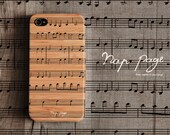 Apple iphone case for iphone iphone 5 iphone 5s iphone 5c iphone 4 iphone 4s iPhone 3Gs : Music note on vintage wood