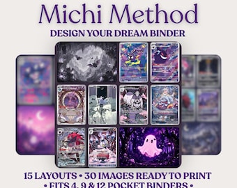 Binder Kit Canva Templates | 4, 9, 12 Pocket Layouts | 30 Images (Digital Download)