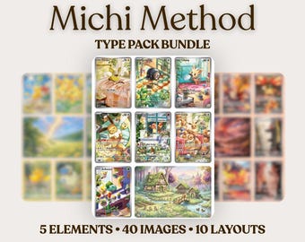 Michi Method Pokémon Type Binder Bundle | TCG Binder Layout Ideas | Aesthetic Card Binder Setup | Printable PDF Pages | Collection Pack