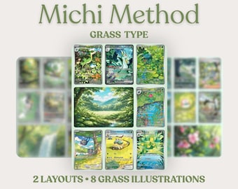 Michi Method Grass Type Binder Pack | TCG Layout Ideas (Digital Download)