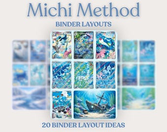 Michi Method Binder Layout Ideas | Pokémon TCG Binder Organization | Aesthetic Card Binder Setup | Printable PDF Pages | Layout Guide