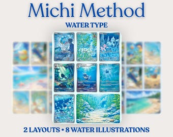 Michi Method Water Type Binder Pack | TCG Layouts, Printable Illustrations (PDF)