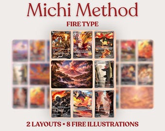 Michi Method Fire Type Binder Pack | TCG Layouts, Printable Images (Digital Download)