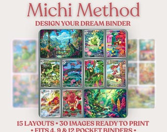 Binder Kit Canva Templates | 4, 9, 12 Pocket Layouts | 30 Images (Digital Download)