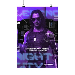 Cyberpunk 2077 | Johnny Silverhand Poster Print | 12x18 24x36 | @ralphg.designs image 1