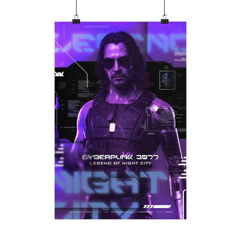 Cyberpunk 2077 | Johnny Silverhand Poster Print | 12x18 24x36 | @ralphg.designs image 1