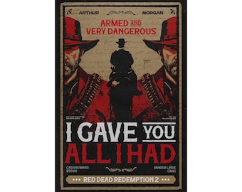Red Dead Redemption  |  Arthur Morgan Poster Print | 12x18 24x36 | @ralphg.designs