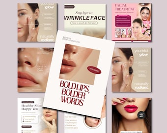 Medspa Instagram Vorlagen | Botox, Filler, Hautpflege Social Media (Canva)