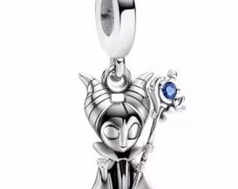 925 Sterling Silver Dangle Charm Villain Maleficent
