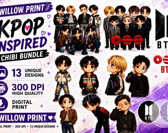 プリント＆カット BTS ステッカー、印刷可能な BTS ステッカー - 即時