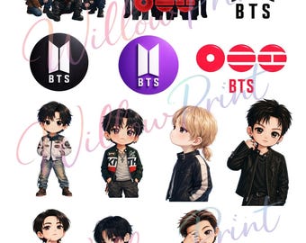 Paquete de fan art inspirado en el Kpop de BTS Arirang (13 PNG), Concierto de la gira mundial 2026 / Pegatina de sublimación para Cricut Silhouette (Descarga digital)