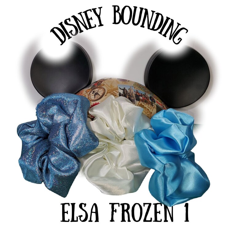 3 Pack Satin Disneybounding Scrunchies Vegan, Cruelty Free, Locally Made ELSA