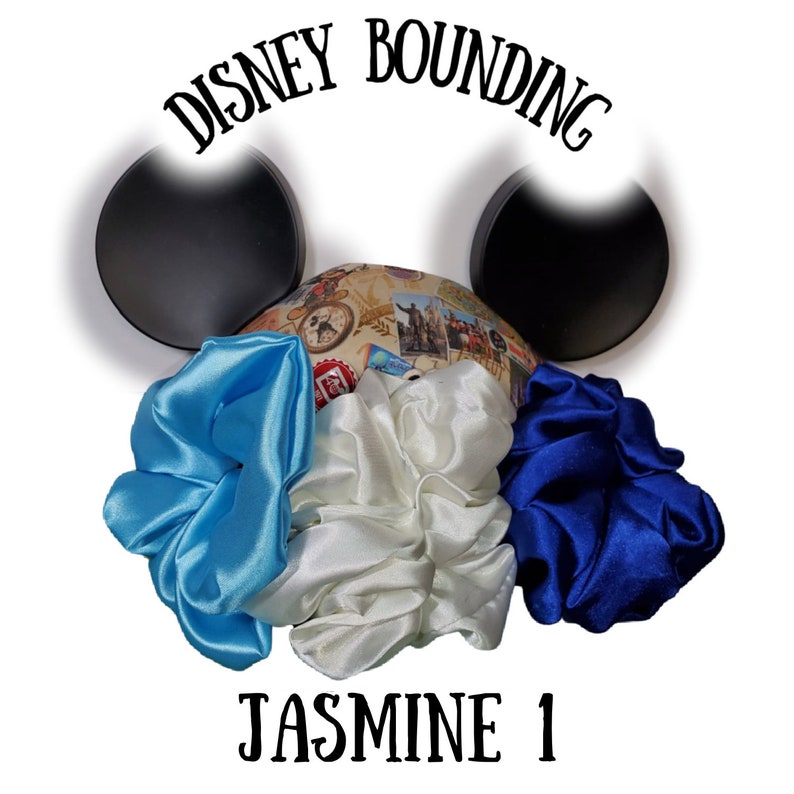 3 Pack Satin Disneybounding Scrunchies Vegan, Cruelty Free, Locally Made JASMINE