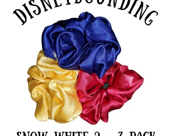 3 Pack Satin Disneybounding Scrunchies - Veganistisch, Cruelty Free, Lokaal Gemaakt!