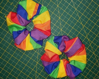 2 Pack Rainbow Pride XL Scrunchies