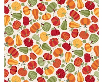 Autumn Days Pumpkin Fabric van Makower UK voor Andover Fabrics op maat gesneden