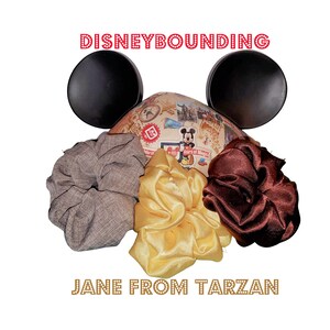 3 Pack Satin Disneybounding Scrunchies Vegan, Cruelty Free, Locally Made JANE