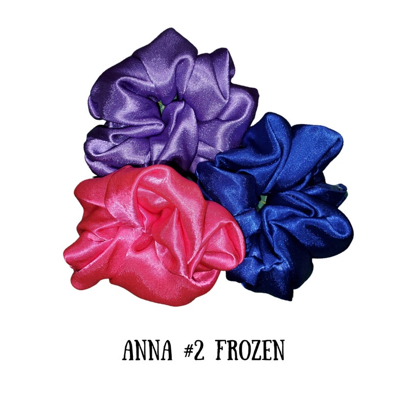 3 Pack Satin Disneybounding Scrunchies Vegan, Cruelty Free, Locally Made ANNA