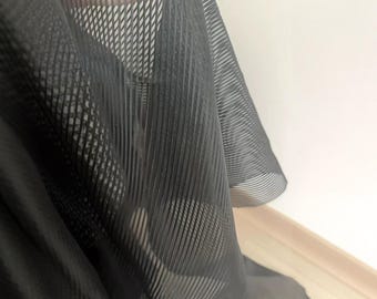 Organzastof - Zwart wit gestreept fris geweven ontwerp voor shirtjurk bruiloftsdecor