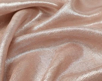 Metallic Gold Weave Polyester Satin Fabric – Soft Lustrous Gowns Stage Wear