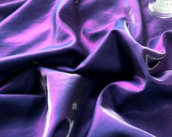 Iridescent Purple Blue Blend Fabric – Fine Drape, Evening Gown Material