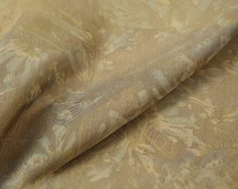 Pearlescent Silky Brown Overdyed Tone-on-Tone Orchid Print Lyocell Tencel Fabric – Draping No Stretch for Gowns & Cheongsam